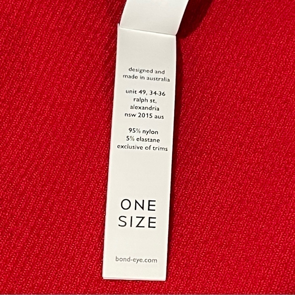 NWOT BOND-EYE THE MARA RIBBED ONE PIECE SWIMSUIT - RED - O/S - Picture 12 of 13